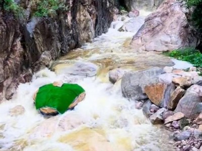 河南嵩山景区石头彩绘“巨型蛇头”已被覆盖：被指吓到人 原石已经有亿年历史 !