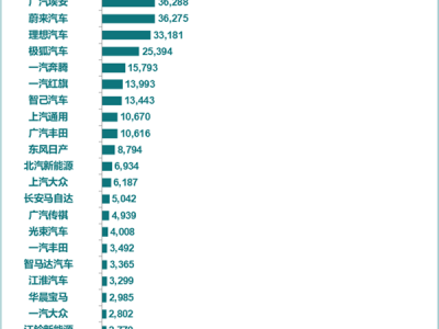 2025年11月新能源汽车厂商销量榜公布：特斯拉跌出前5 ！