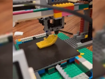用乐高积木组装3D打印机：还真能工作打印！ 