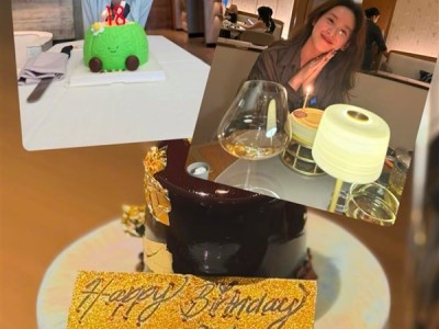 章泽天晒照庆32岁生日 伦敦豪宅曝光 生日蛋糕绿色主题很特别 ！