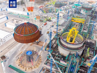 我国自主三代核电技术！漳州核电3号机组内穹顶吊装成功 ！