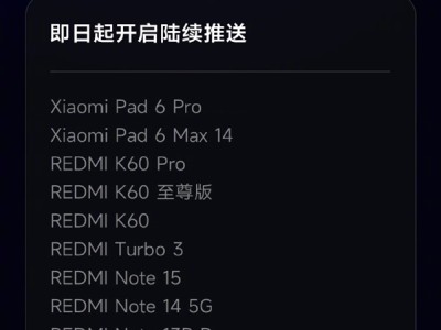 小米澎湃OS 3正式版宣布覆盖更多机型：REDMI K60等15款设备在列 ！